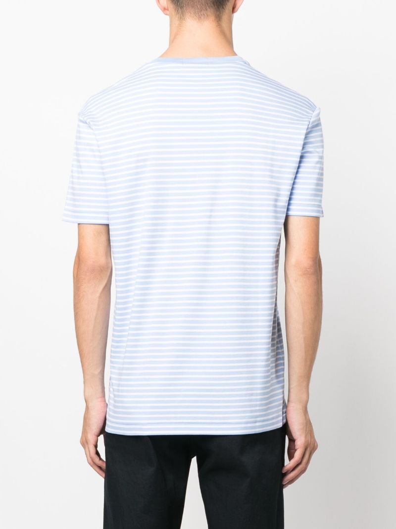 Blue Polo Pony Embroidered Cotton T-shirt