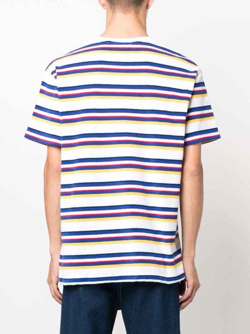 White Polo Pony Striped T-shirt