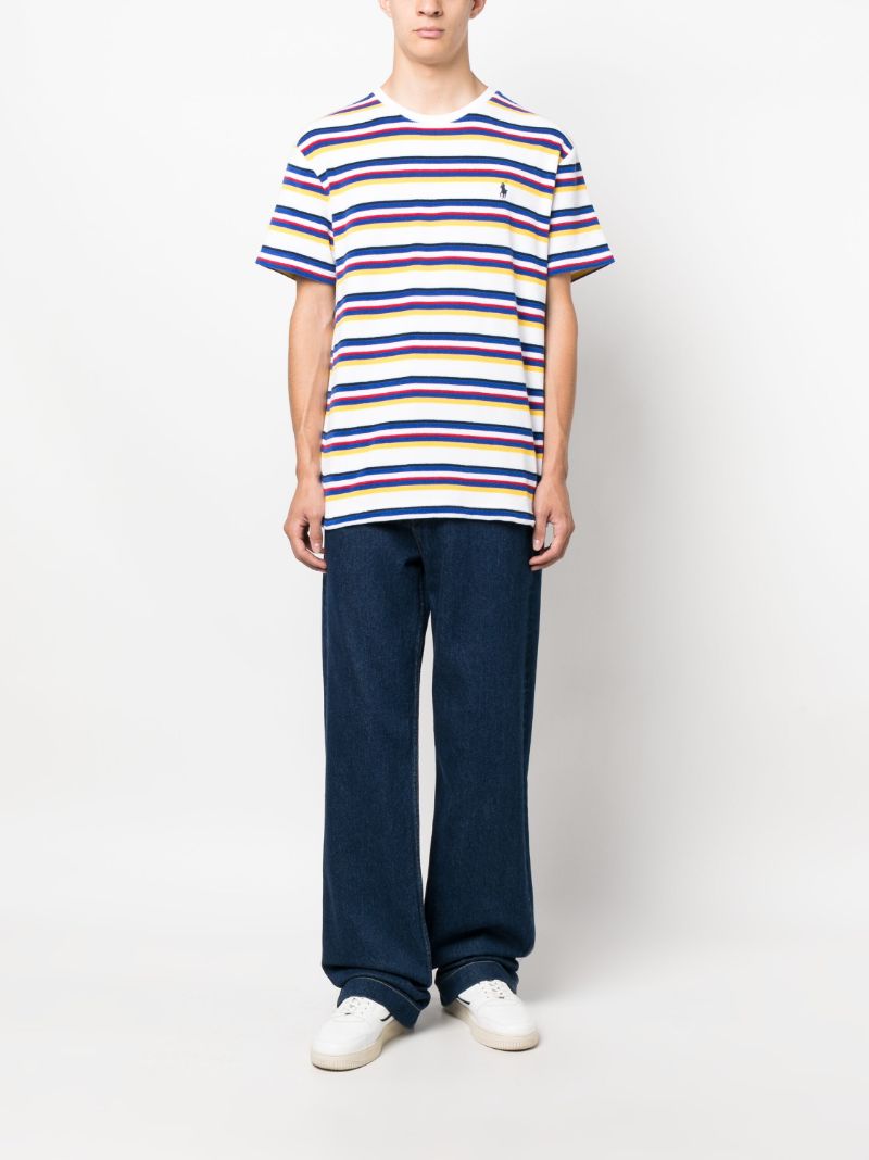 White Polo Pony Striped T-shirt