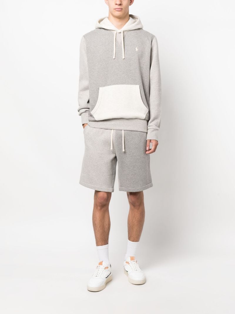 Grey Colour Block Polo Pony Hoodie