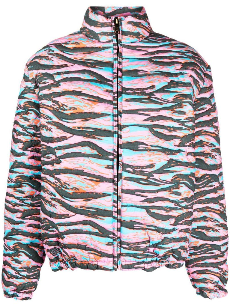 Pink Camouflage Jacquard Padded Jacket