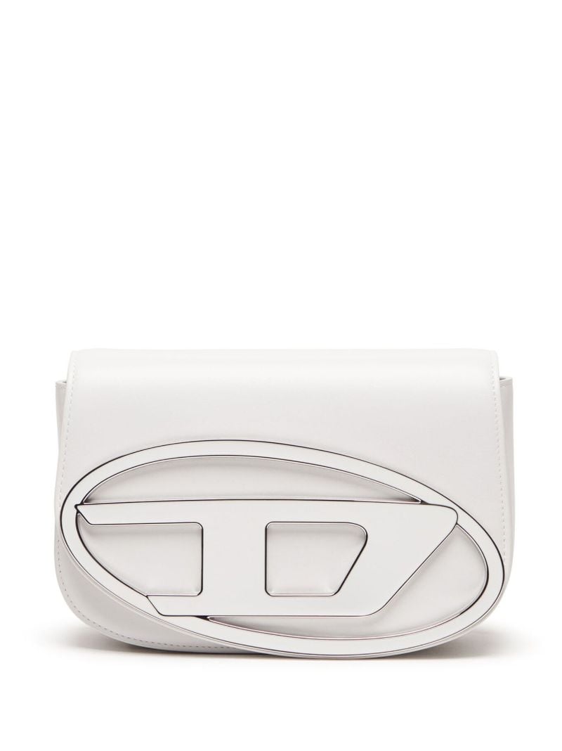 White 1dr Iconic Leather Shoulder Bag