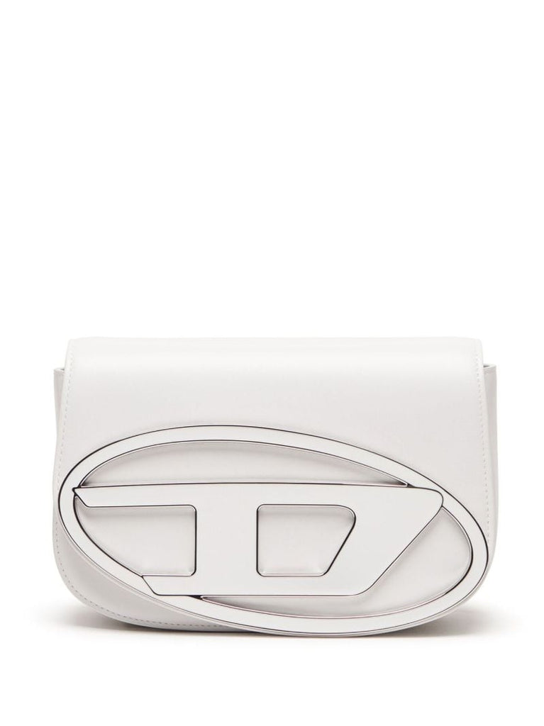 White 1dr Iconic Leather Shoulder Bag