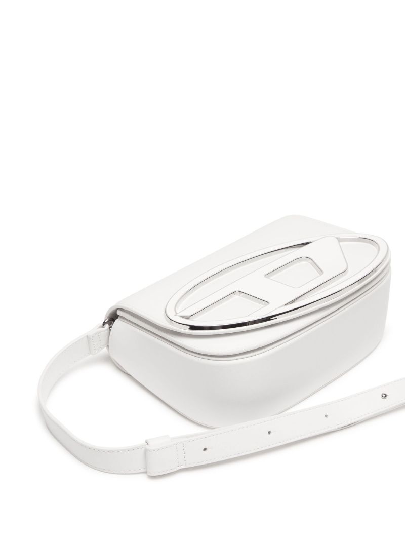 White 1dr Iconic Leather Shoulder Bag