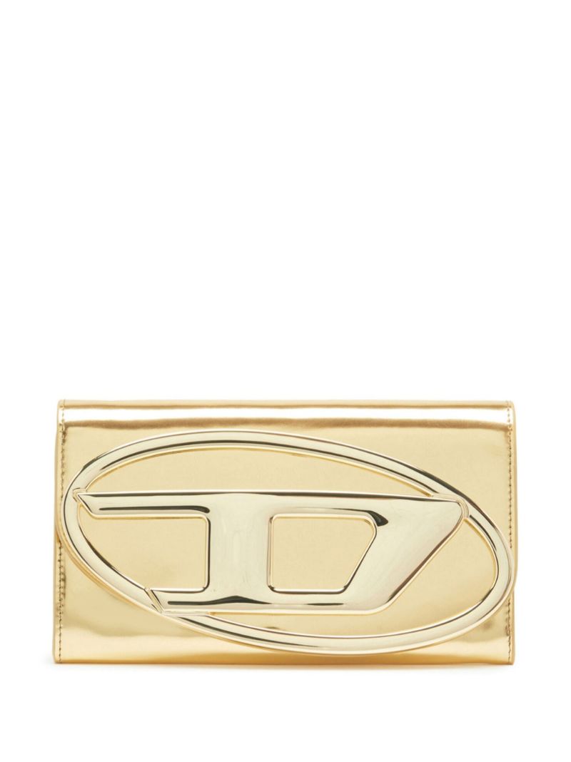 Gold Oval D Leather Wallet