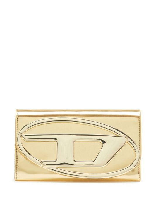 Gold Oval D Leather Wallet