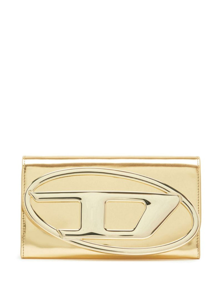 Gold Oval D Leather Wallet