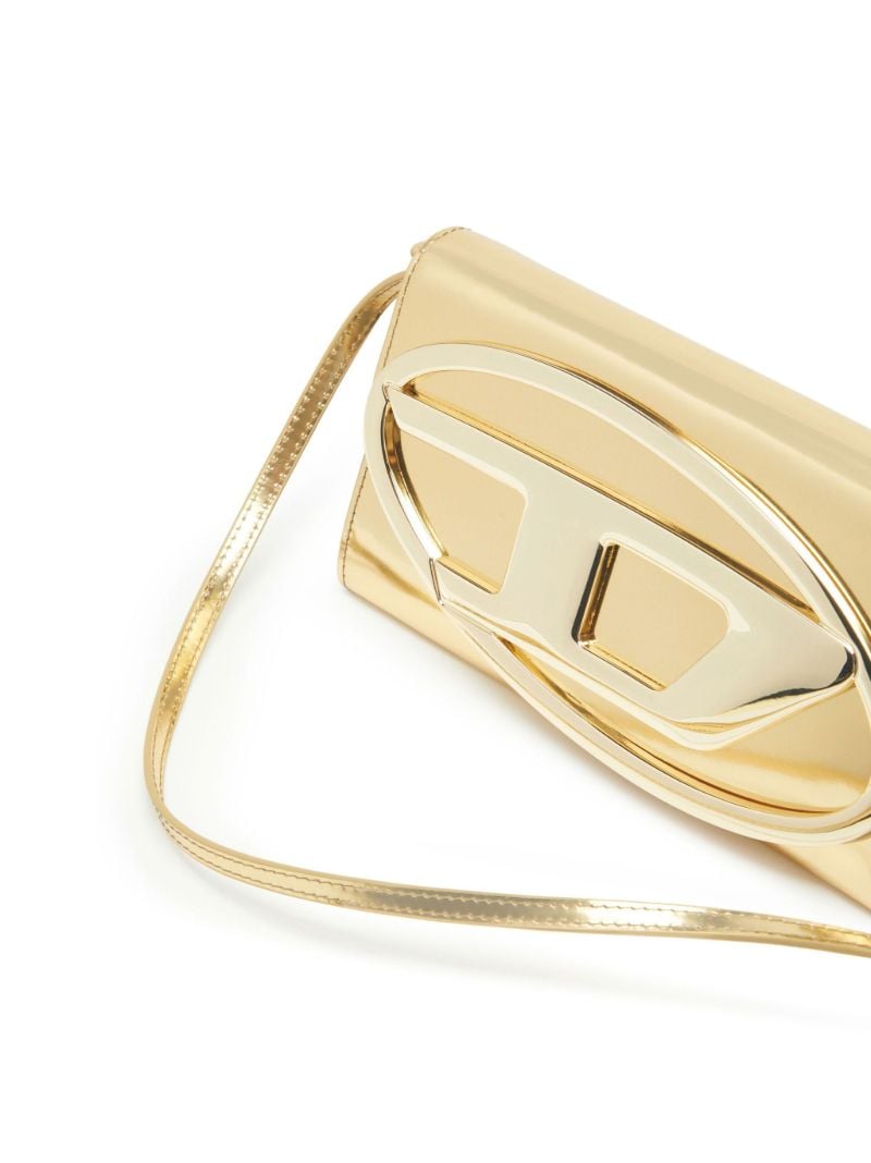 Gold Oval D Leather Wallet