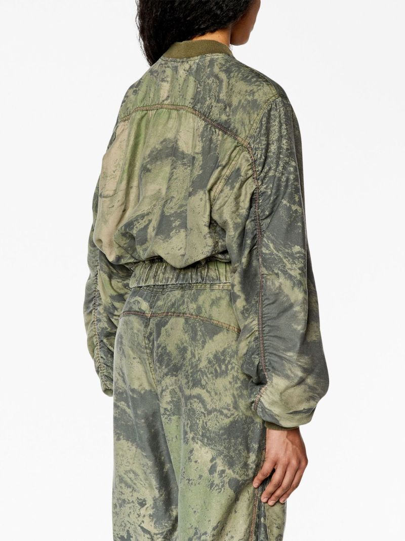 Green Planet-print Bomber Jacket