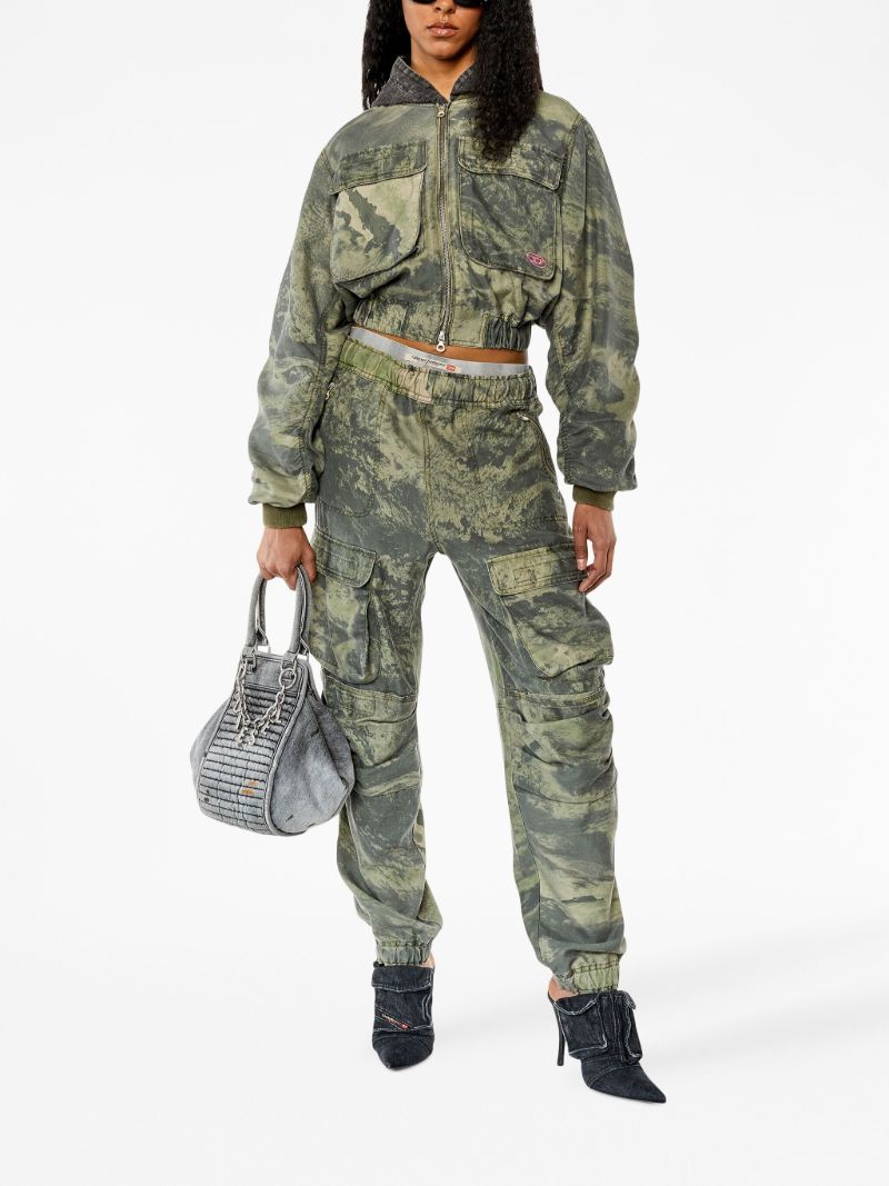 Green Planet-print Bomber Jacket