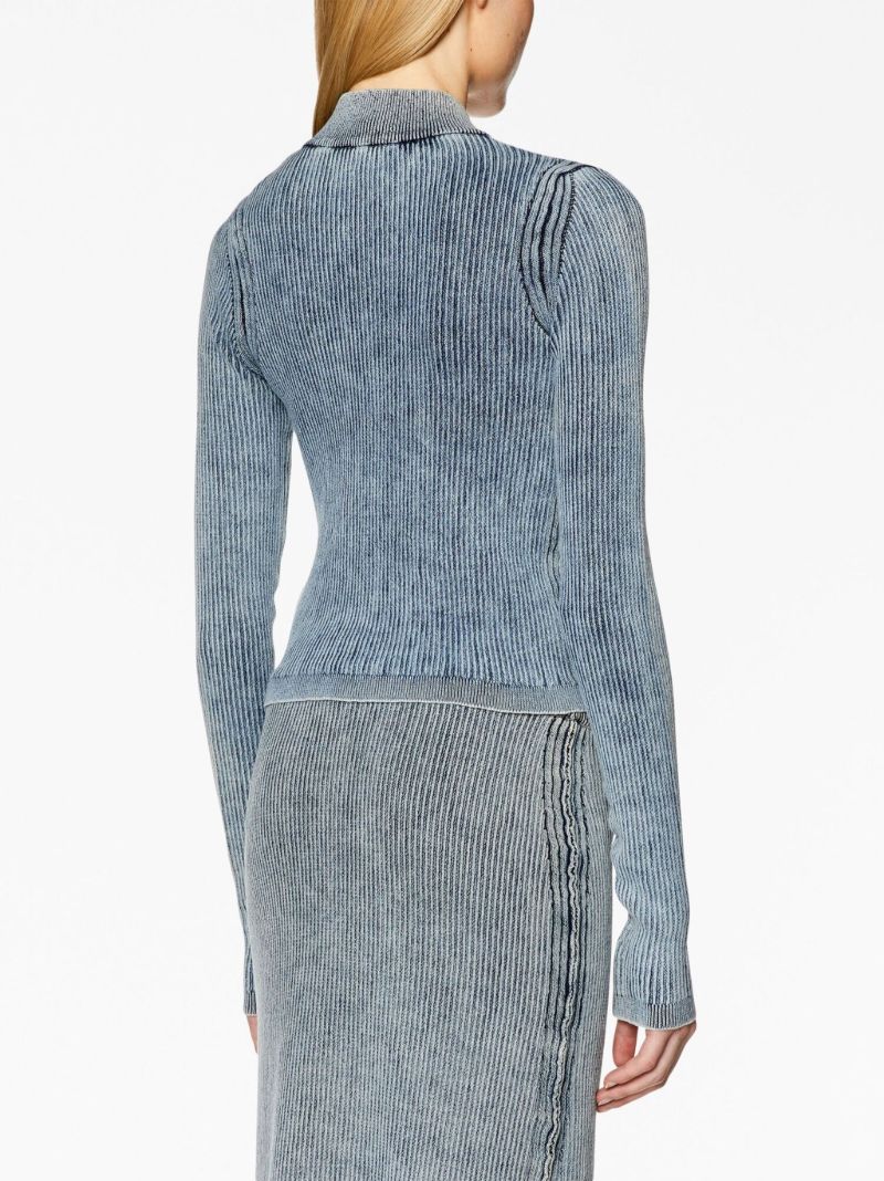 Blue M-anafi Zip-fastening Cotton Top