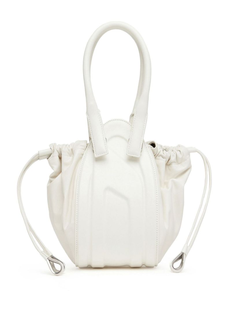 White Nappa Leather Bucket Bag