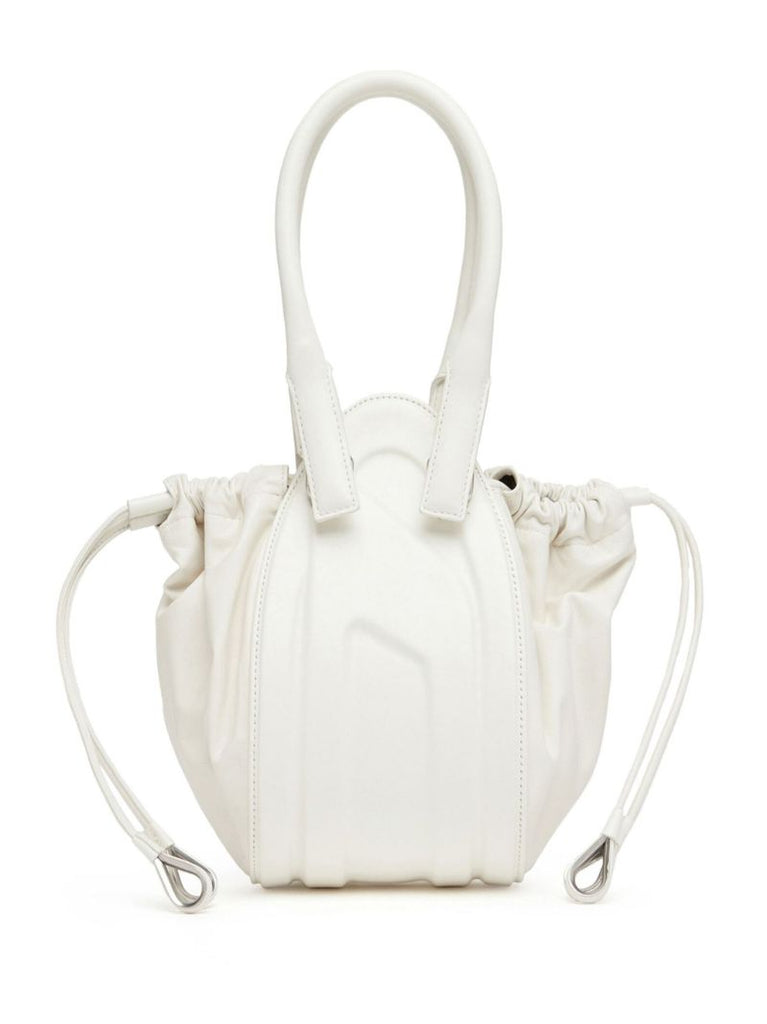 White Nappa Leather Bucket Bag