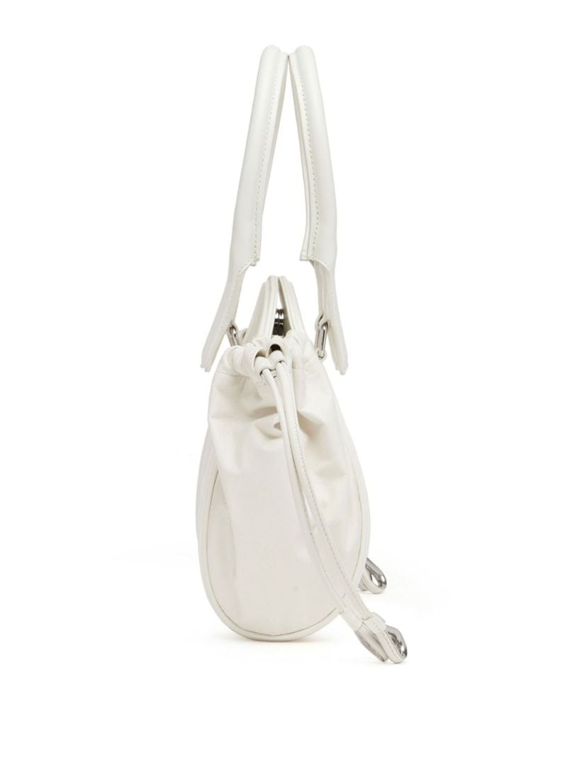 White Nappa Leather Bucket Bag