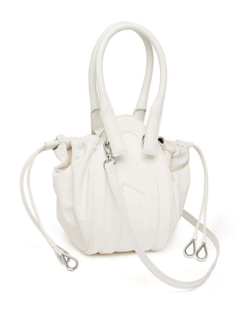 White Nappa Leather Bucket Bag