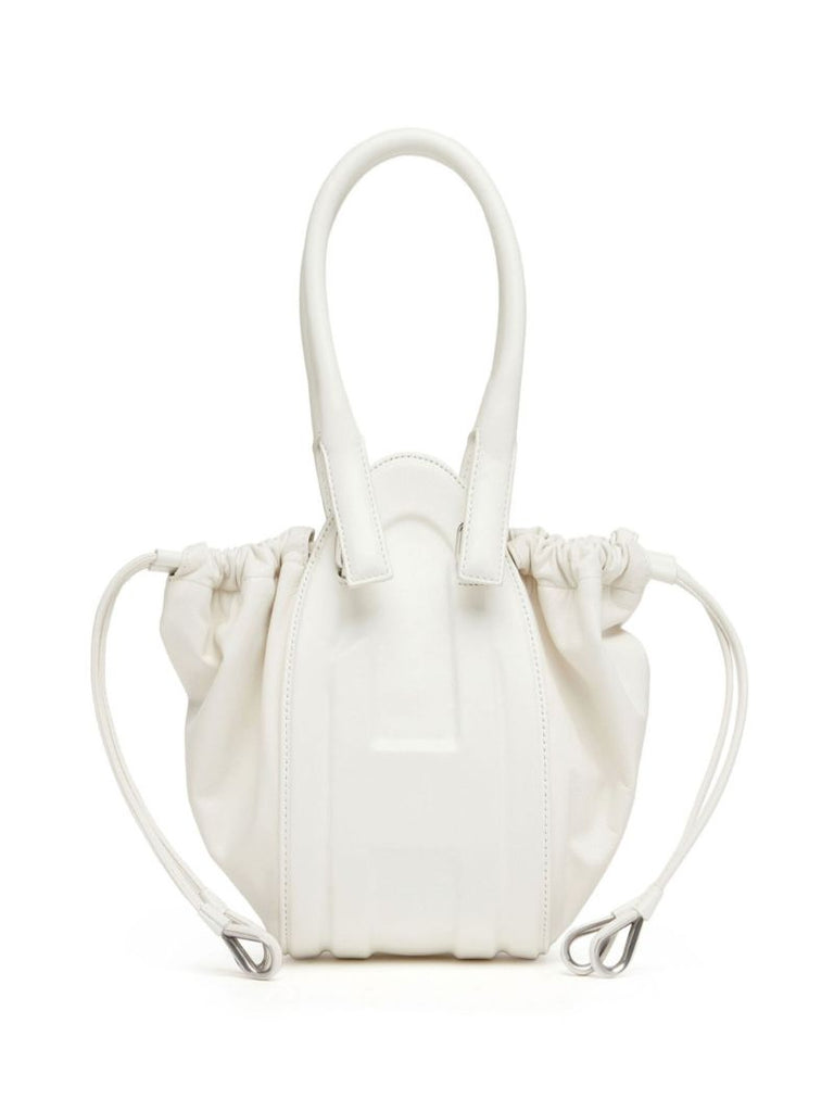 White Nappa Leather Bucket Bag