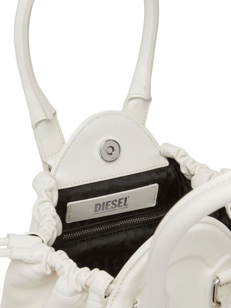 White Nappa Leather Bucket Bag