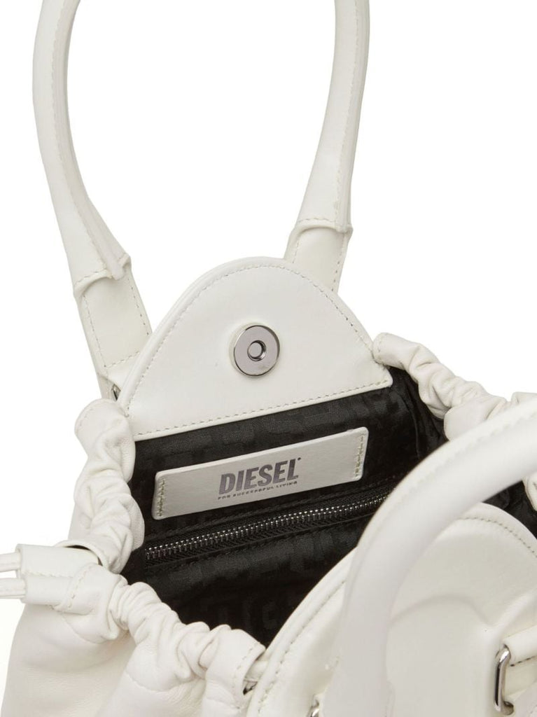 White Nappa Leather Bucket Bag