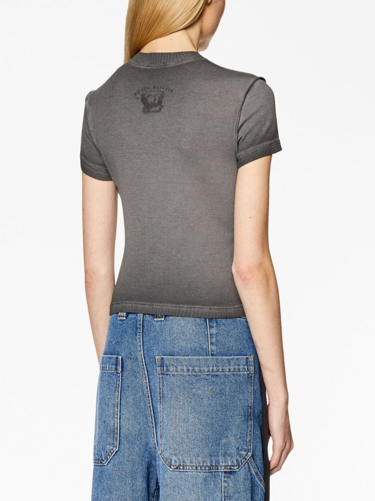 Grey T-skinzy-l1 Crop T-shirt