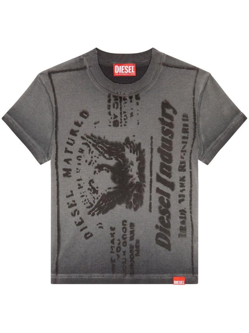 Grey T-skinzy-l1 Crop T-shirt
