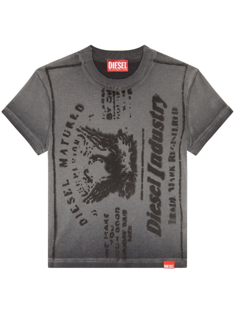 Grey T-skinzy-l1 Crop T-shirt