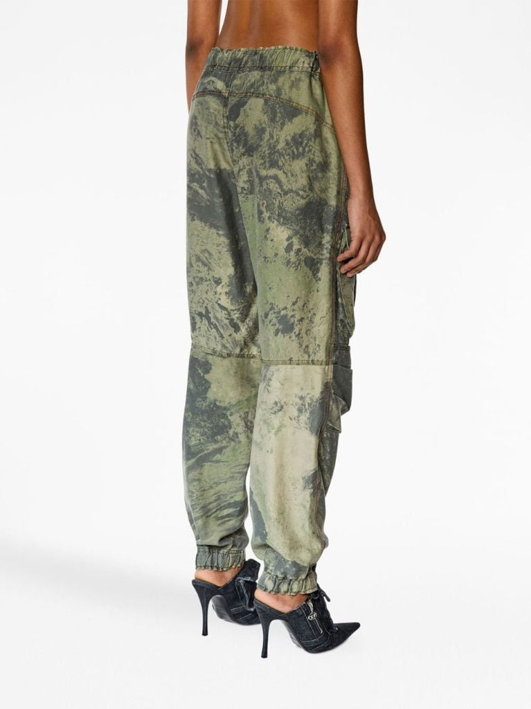 Green Washed Cargo Trousers