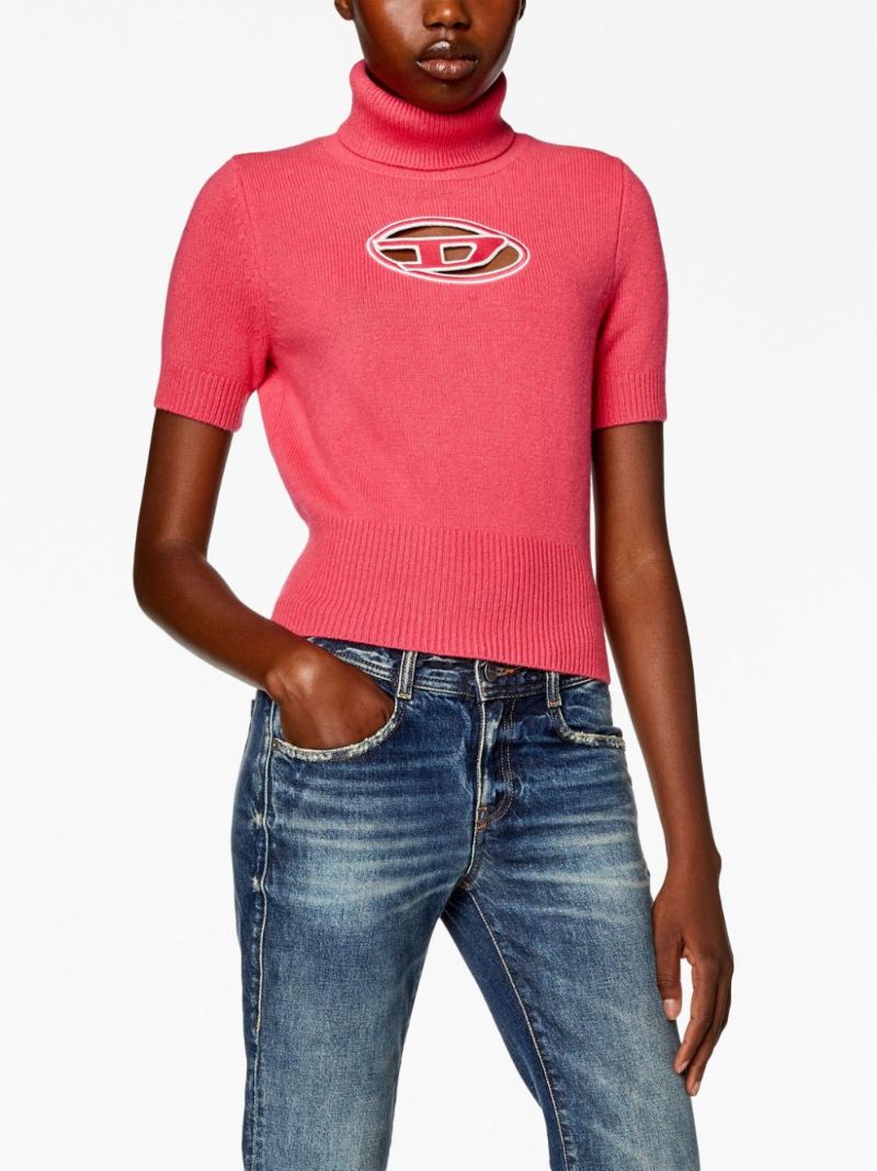 Pink M-argaret Ribbed-knit Sweater