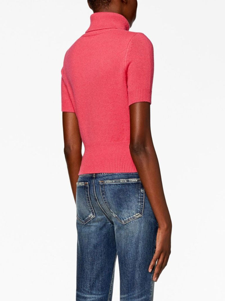 Pink M-argaret Ribbed-knit Sweater