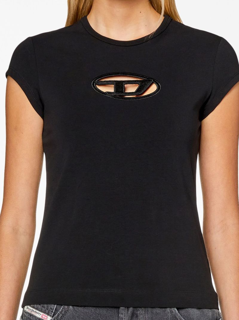 Black T-angie Cut-out T-shirt