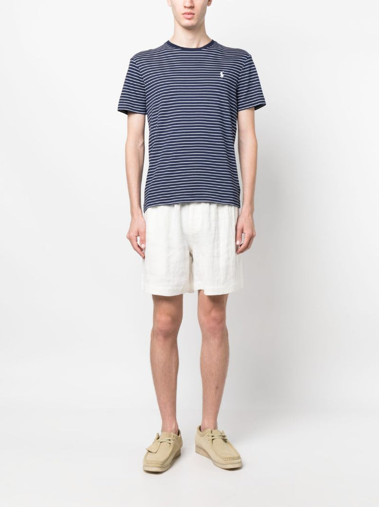Blue Striped Cotton T-shirt