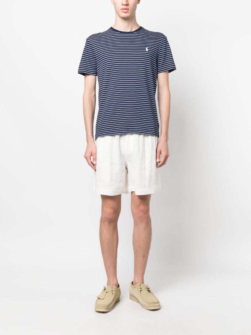 Blue Striped Cotton T-shirt