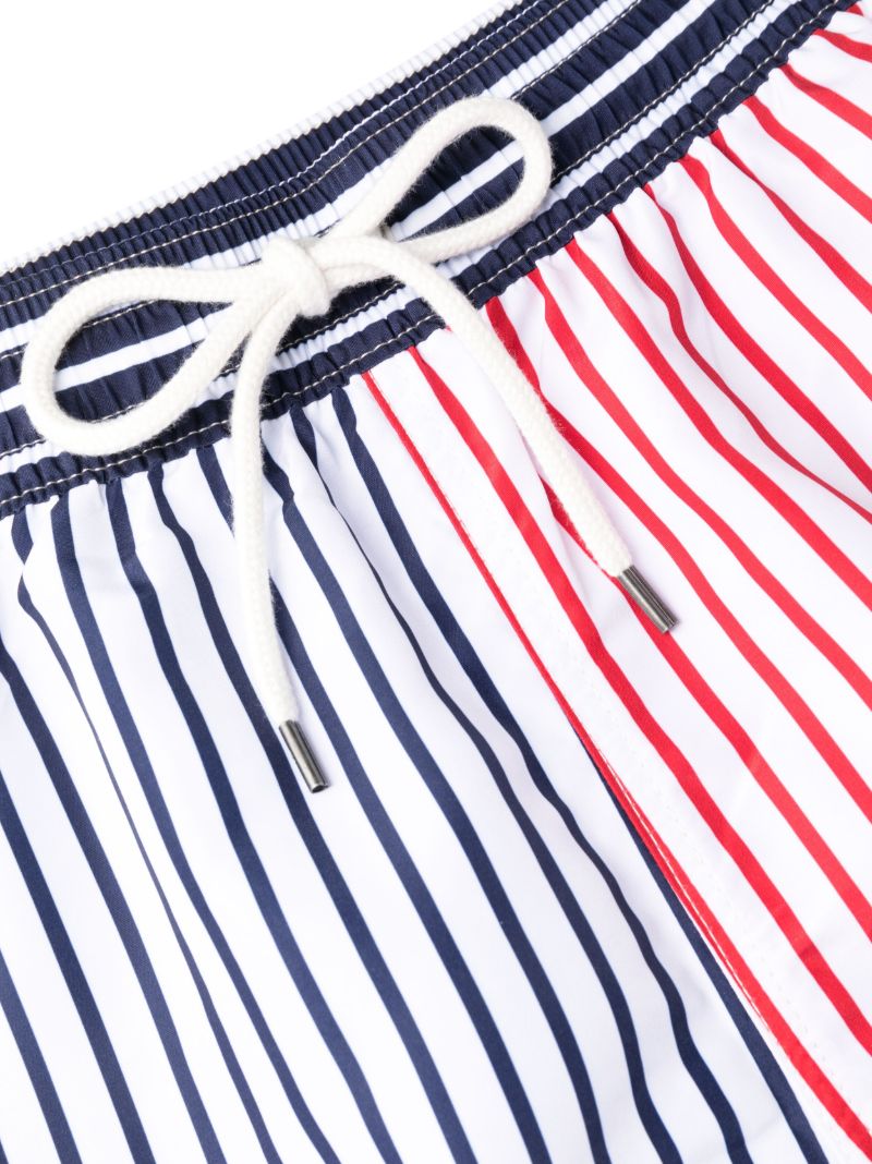 Blue Polo Pony Striped Swim Shorts