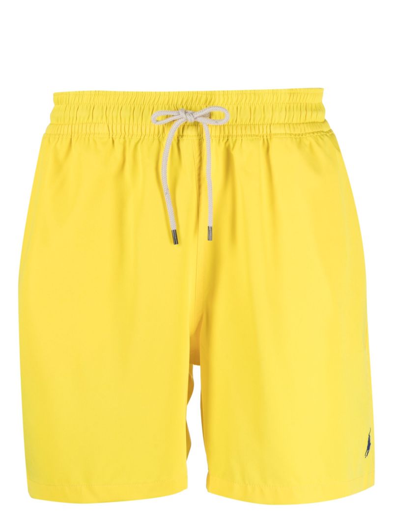 Yellow Elasticated Waist Swim Shorts