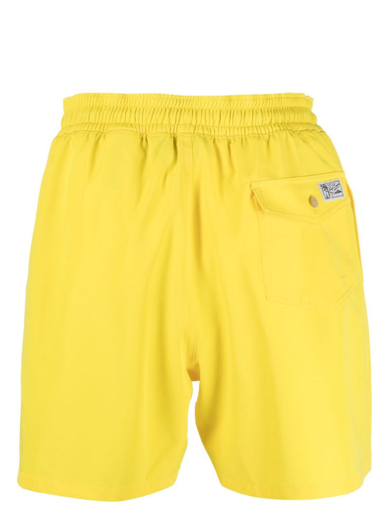 Yellow Elasticated Waist Swim Shorts