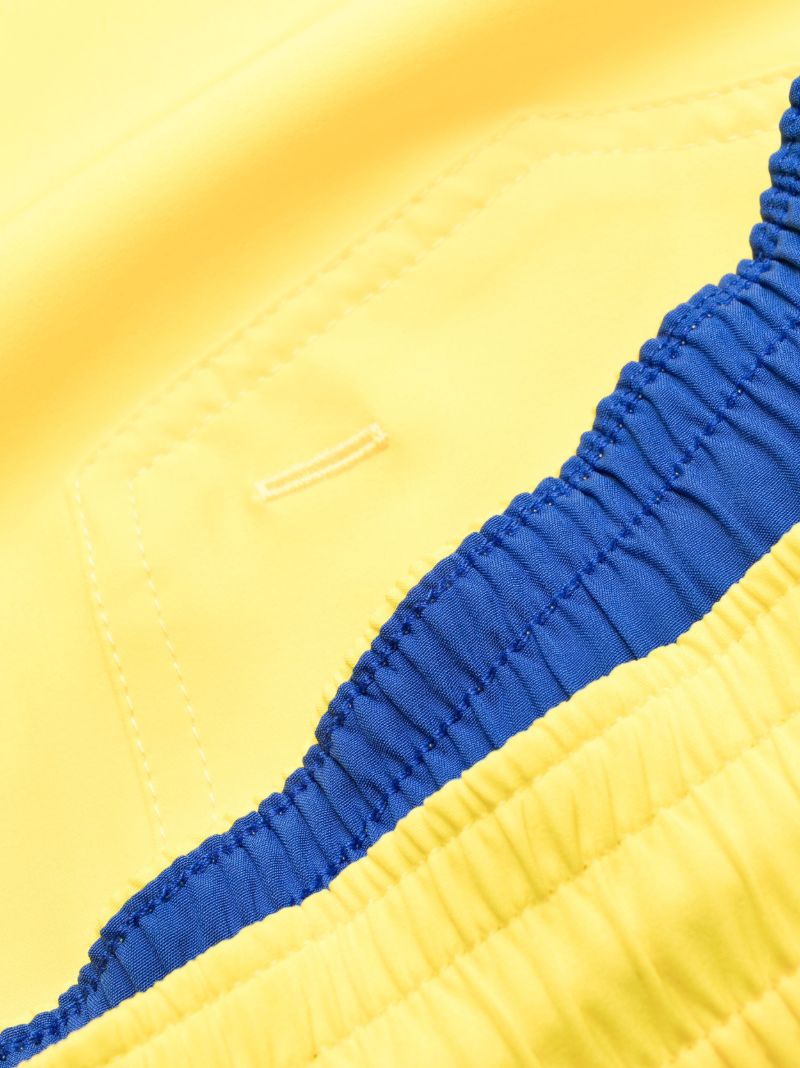 Yellow Elasticated Waist Swim Shorts