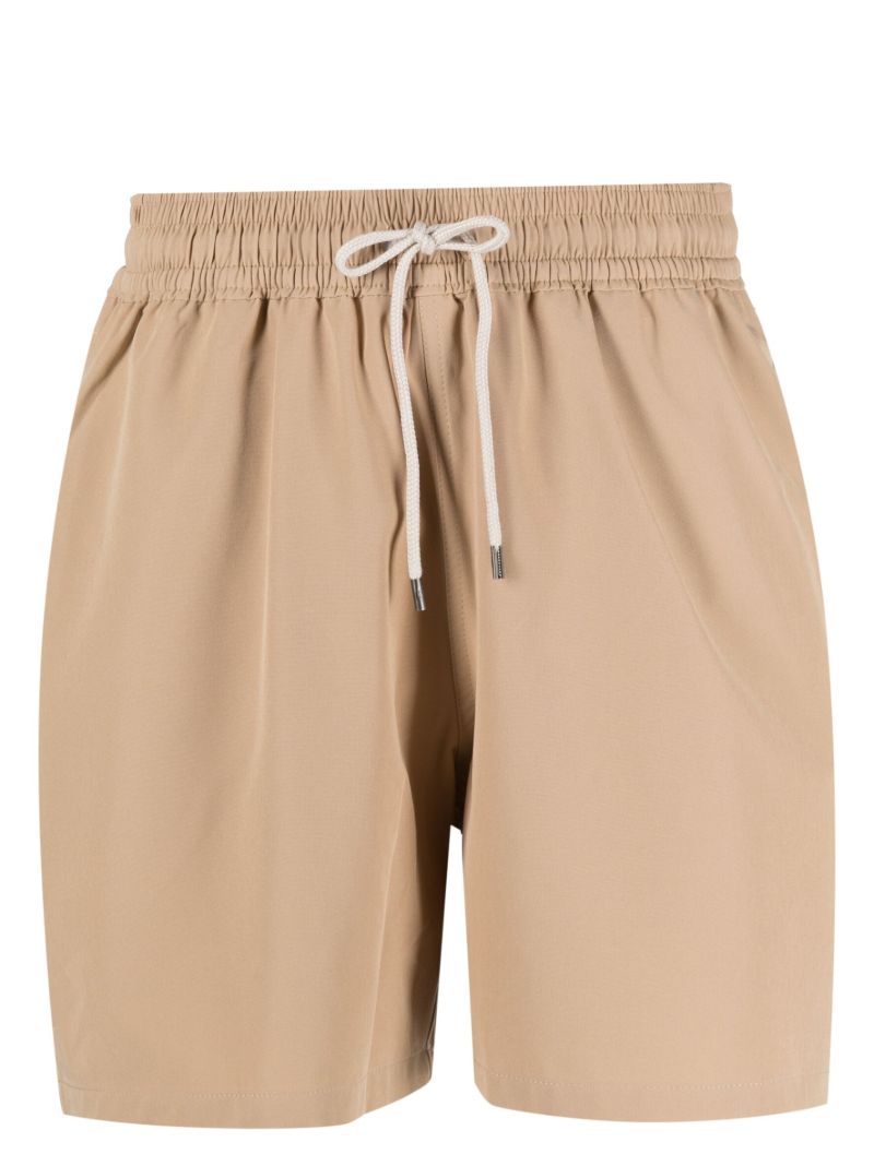Brown Elasticated Waist Swim Shorts