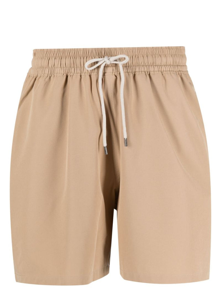 Brown Elasticated Waist Swim Shorts