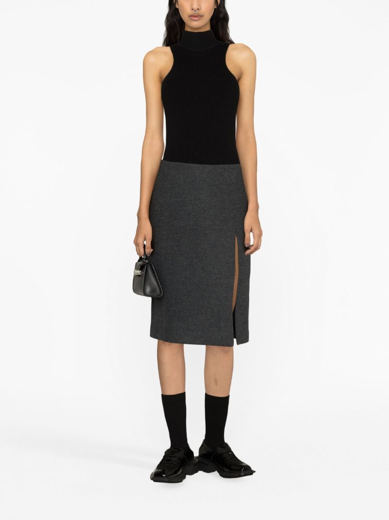 Grey Pencil Skirt