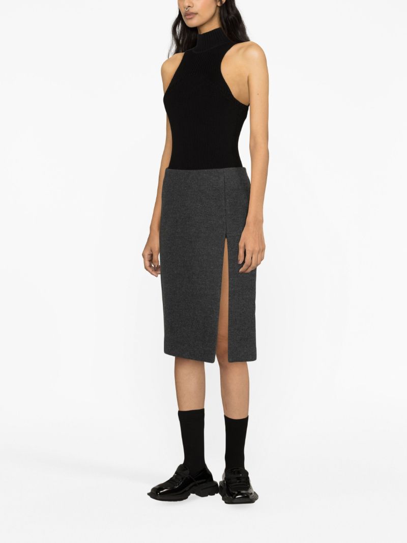 Grey Pencil Skirt