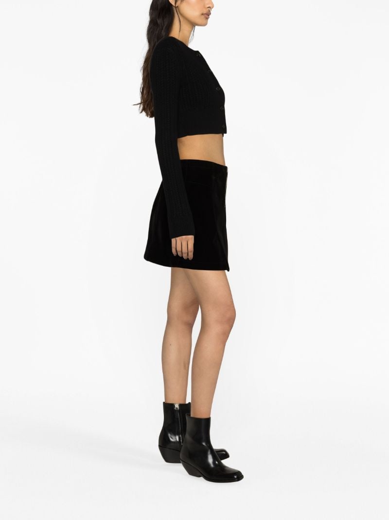 Black Half-zip Mini Skirt