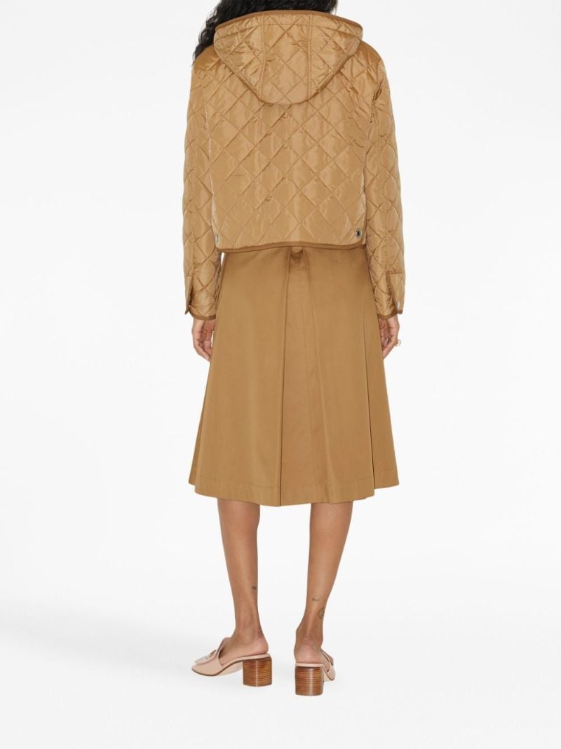 Brown Trench Belted Cotton Skirt
