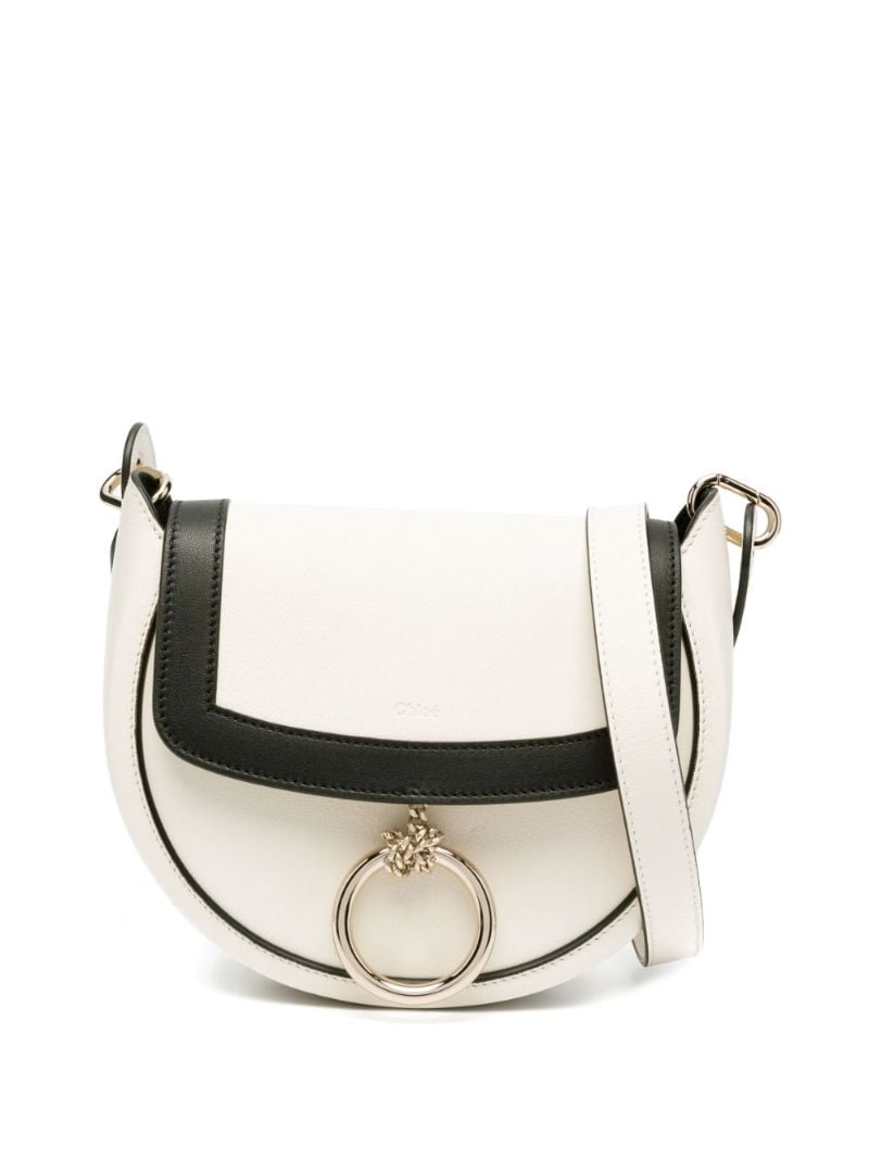 White ArlÃ_x0083_Â¨ne Leather Cross Body Bag