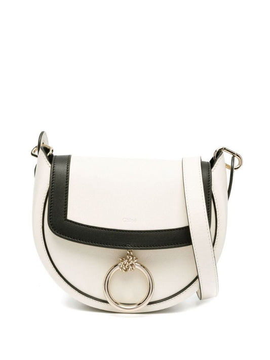 White ArlÃ_x0083_Â¨ne Leather Cross Body Bag