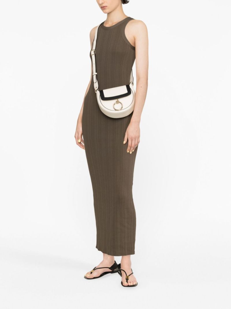 White ArlÃ_x0083_Â¨ne Leather Cross Body Bag