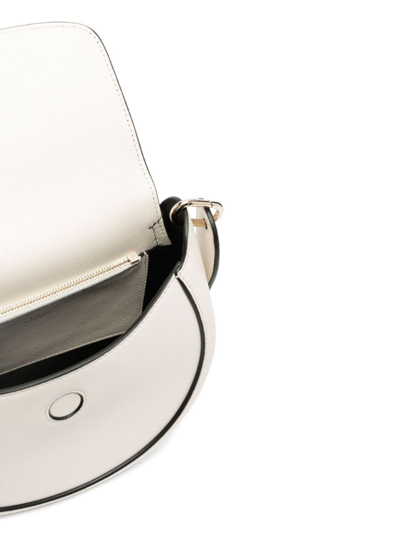 White ArlÃ_x0083_Â¨ne Leather Cross Body Bag
