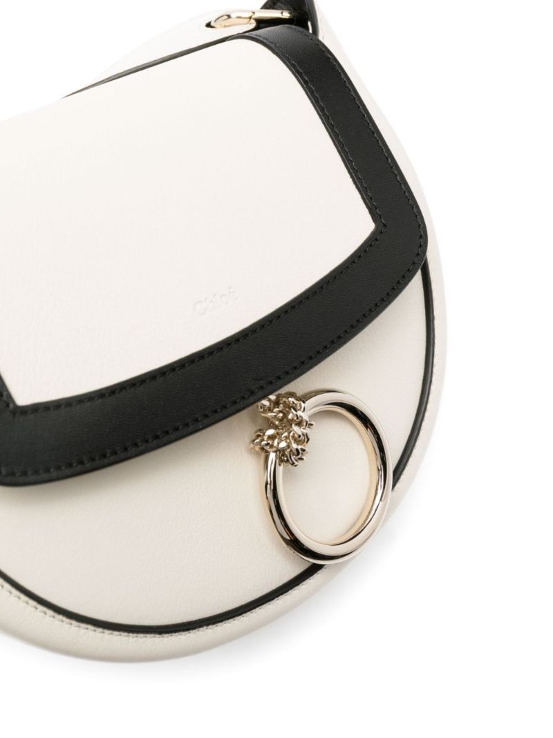 White ArlÃ_x0083_Â¨ne Leather Cross Body Bag
