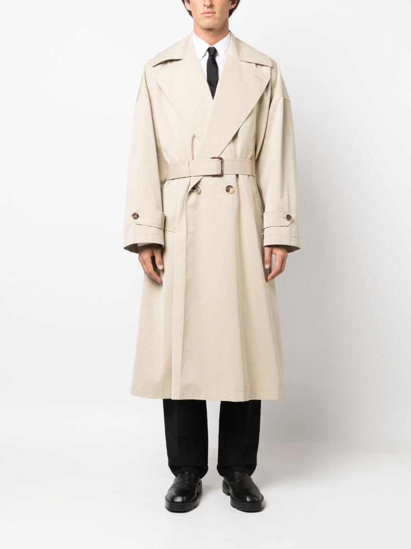 Neutral Cotton Trench Coat