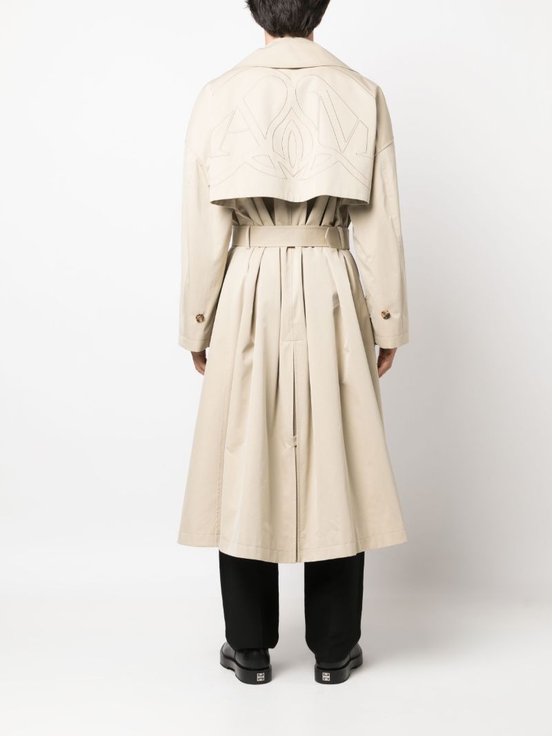 Neutral Cotton Trench Coat