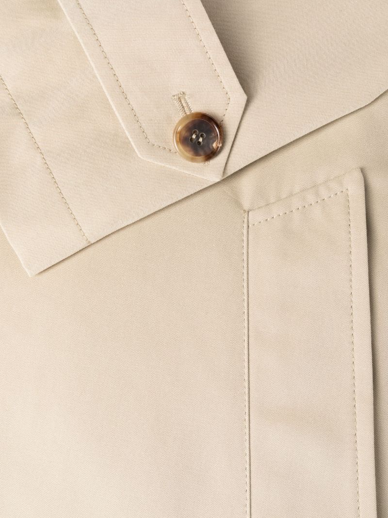 Neutral Cotton Trench Coat
