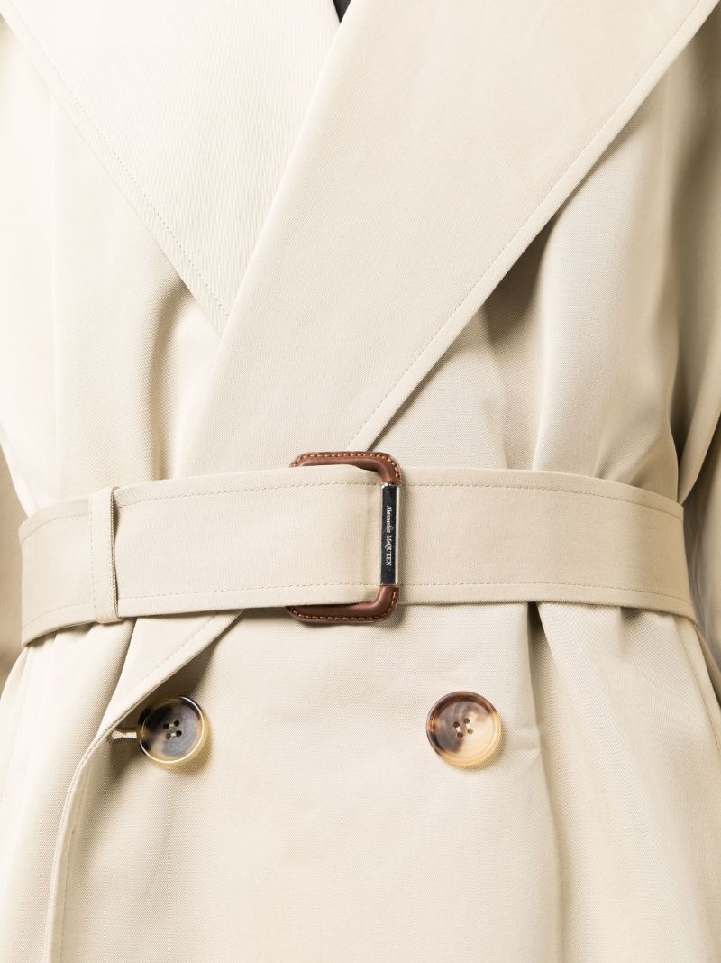 Neutral Cotton Trench Coat